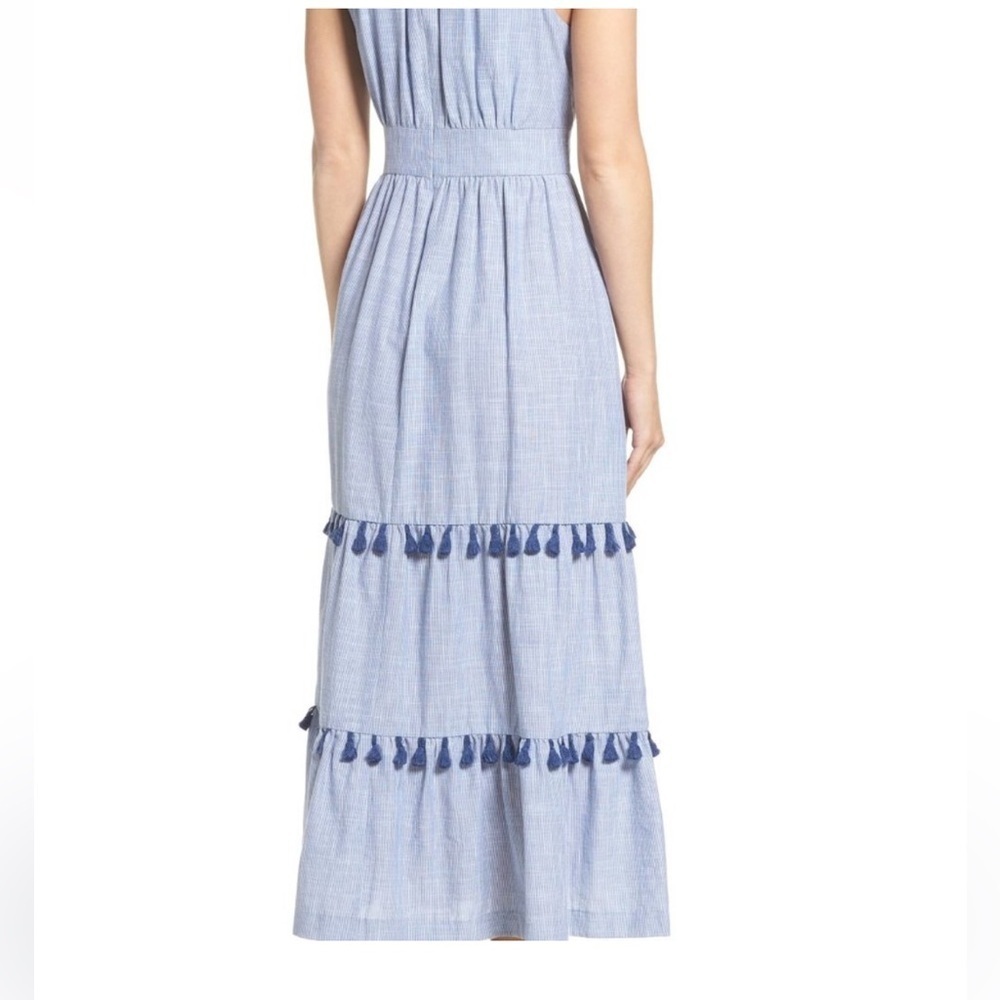 Maggy London Woven Cotton Maxi Dress 2 - Picture 6 of 7